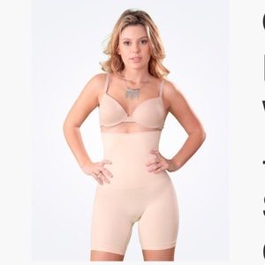 NWT Shapermint Nude High-Waist Shaper Shorts Small